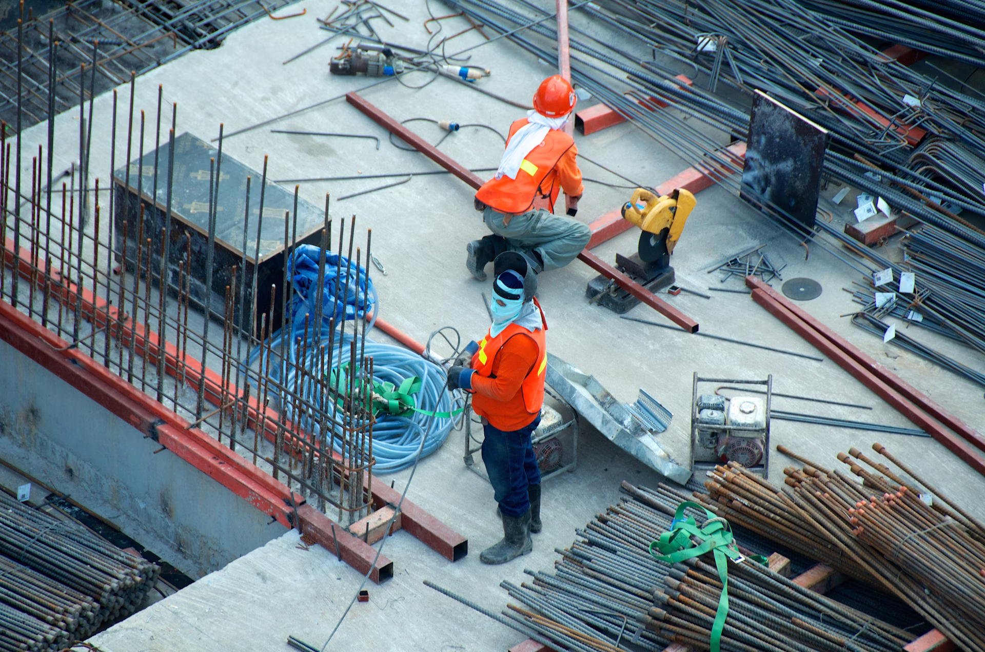 Construction professionals at work in Ghana